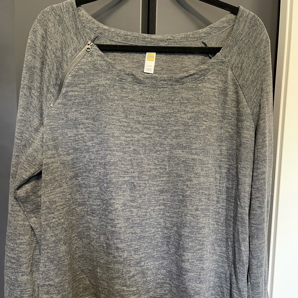 LOLE faux zip neck sweater